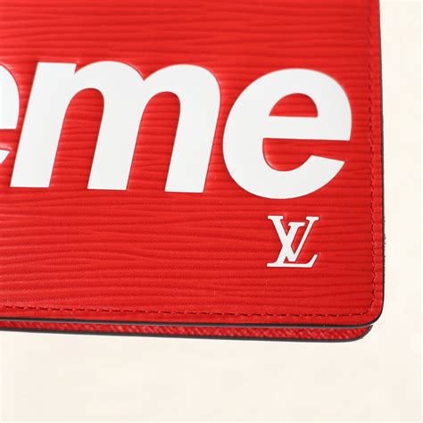 supreme louis vuitton wallet red|Louis Vuitton x supreme cartera.